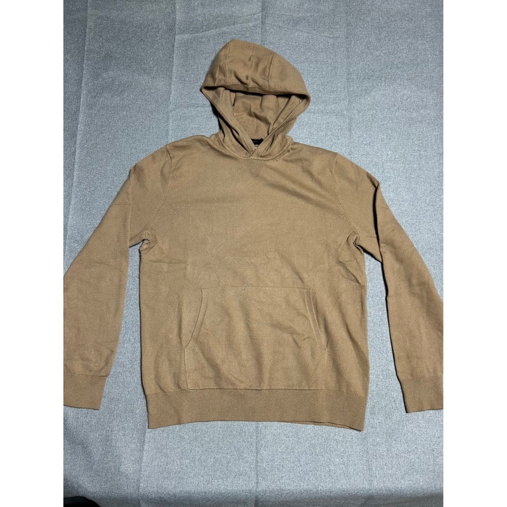 Banana‎ Republic Hoodie Mens M Tan Brown Cotton Blend Pullover Sweater Casual